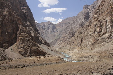 Bartang Valley in the middle of the Pamir Mountains, Tajikistan
