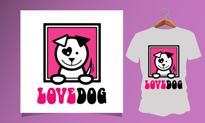 Dog look outside the window, Dog T Shirt Images, Stock Photos and Vectors