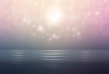 Sky, sea, ocean, glare and sun rays, play on water, pastel colors.