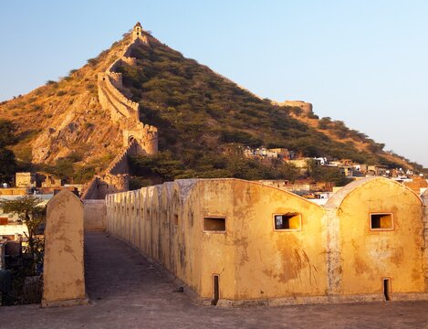 fortification with bastion of Jaigarh fort Amer