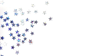 Silver stars on a white background.