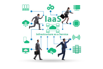 Plakat Businessman in infrastructure as a service concept