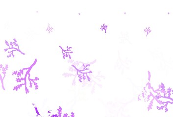 Light Purple vector elegant background with sakura.