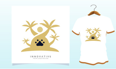 Sea beach with with dog, , Dog T Shirt Images, Stock Photos & Vectors