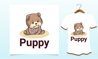 Puppy dog t-shirt design.