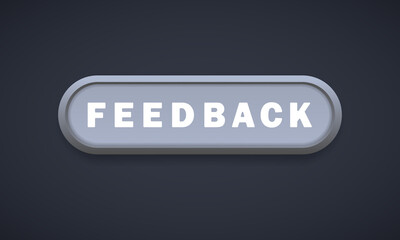Feedback button. Social media concept. For websites. Vector on isolated background. EPS 10