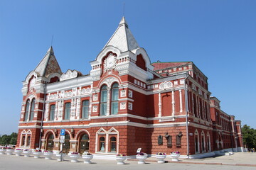 Fototapeta premium Russian style building in Samara, Russia