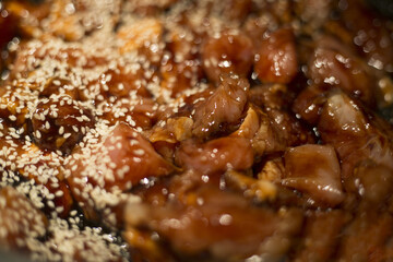 Teriyaki chicken background