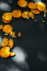 tomato and garlic bruschette chips