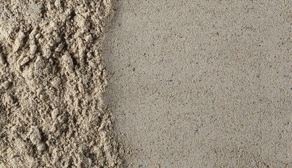 Sunflower flour pile background and texture