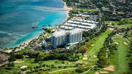Fototapeten Kahala Beach Hotel and Resort Oahu Hawaii © zachallan