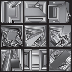 Abstract background. Noise structure with gray tiles