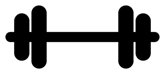 Barbell icon with flat style. Isolated vector barbell icon image on a white background.