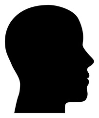 Man profile icon with flat style. Isolated vector man profile icon image on a white background.