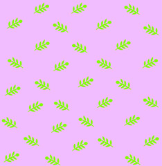 seamless pattern minimalistic leaves vector