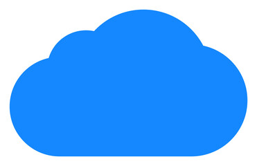 Cloud icon with flat style. Isolated vector cloud icon image on a white background.