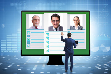 Recruitment and employment concept with cv