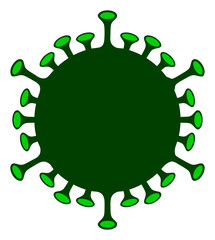 Covid virus icon with flat style. Isolated vector covid virus icon image on a white background.
