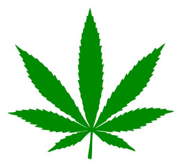 Cannabis icon with flat style. Isolated vector cannabis icon image on a white background.