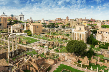 The ruins of the Roman Forum, Rome, Italy