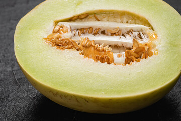 cantaloupe melon on a plate
