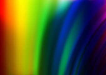 Light Multicolor, Rainbow vector backdrop with bent lines.