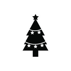 Christmas tree line icon, decorated conifer outline and filled vector sign, linear and full pictogram isolated on white, logo illustration