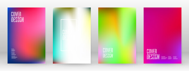 Obraz na płótnie Canvas Pastel Soft. Rainbow Gradient Set Color Background