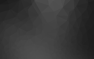 Dark Silver, Gray vector polygonal background.