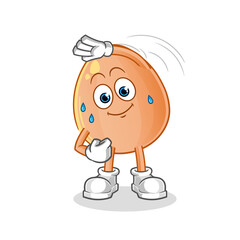  egg stretching character. cartoon mascot vector