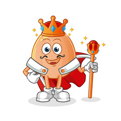 egg king vector. cartoon character