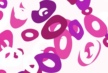 Fototapeta premium Light Pink vector texture with disks.