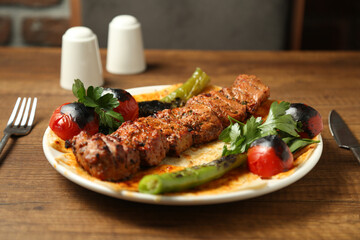 Traditional Turkish meal (Adana Kebap)