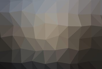 Dark Black vector abstract polygonal texture.