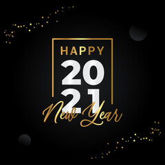 Happy New Year 2021 Vector Design Illustration For Banner and Background