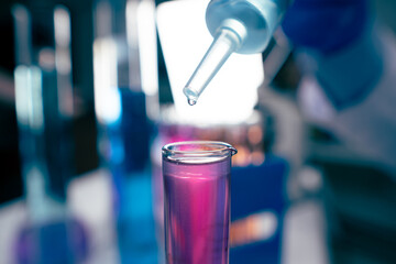 Test tubes in laboratory