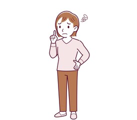 Pretty girl in pink sweater