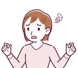 Pretty girl in pink sweater