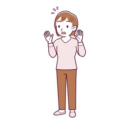 Pretty girl in pink sweater