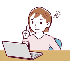 Young woman using a personal computer