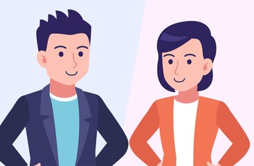 Young and healthy men and women with background