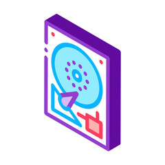 hard drive disk color icon vector. isometric hard drive disk sign. color isolated symbol illustration