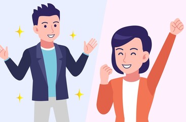 Young and healthy men and women with background