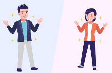 Young and healthy men and women with background