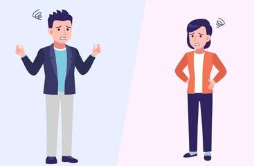 Young and healthy men and women with background