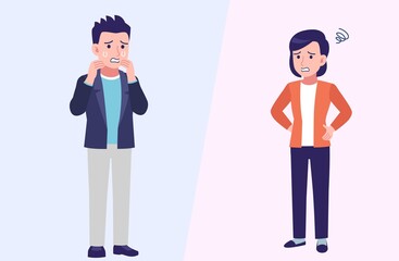 Young and healthy men and women with background