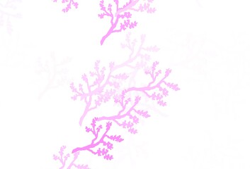 Obraz na płótnie Canvas Light Pink vector doodle pattern with sakura.
