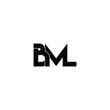 bml letter original monogram logo design