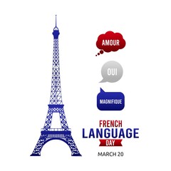 Fototapeta na wymiar French Language Day Vector Illustration. Suitable for greeting card poster and banner.
