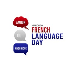 French Language Day Vector Illustration. Suitable for greeting card poster and banner.